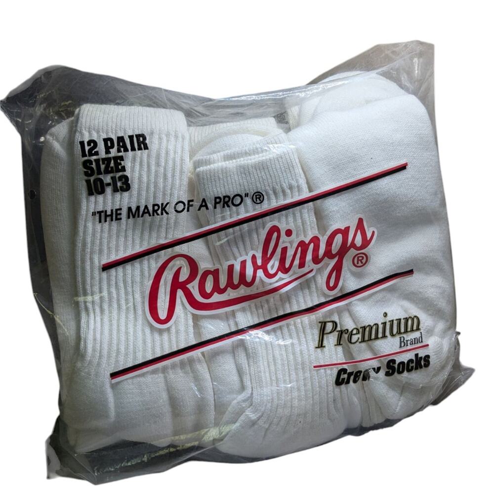 Vintage New Rawlings 12 pack Crew Socks